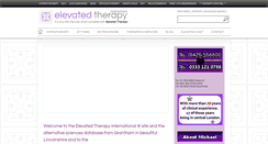 Desktop Screenshot of elevatedtherapy.org.uk